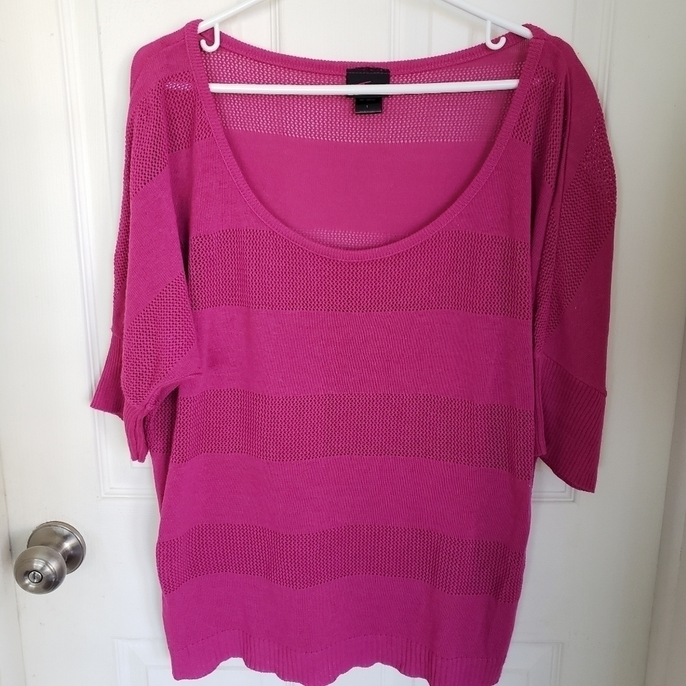 TORRID PINK SHORT SLEEVE KNIT TOP